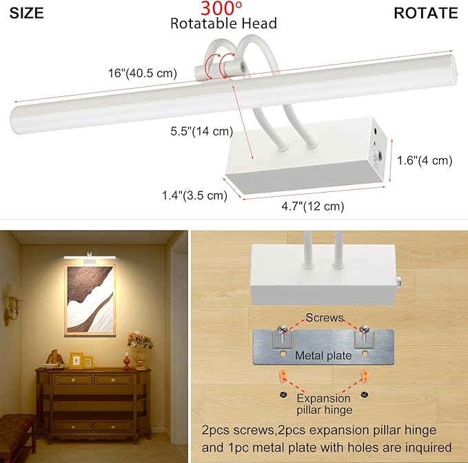 Picture Light, Picture Lights for Wall Cordless, Battery Wall Lights for - Image 7