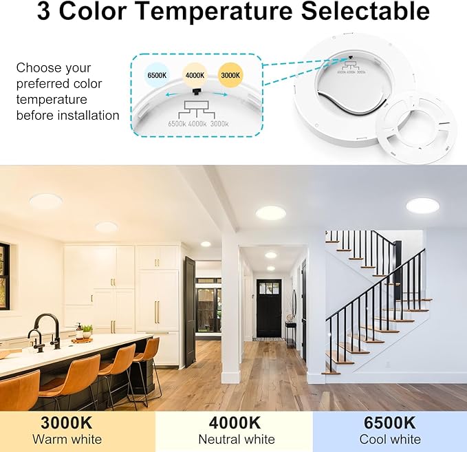 Libtit 12Pack 7Inch Led Ceiling Light - Image 3