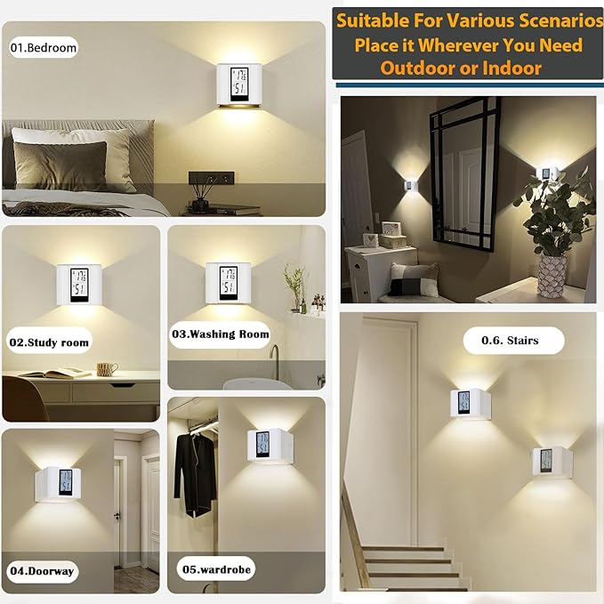 Motion-Activated LED Wall Sconce Outdoor Indoor Wall Lights - Image 7
