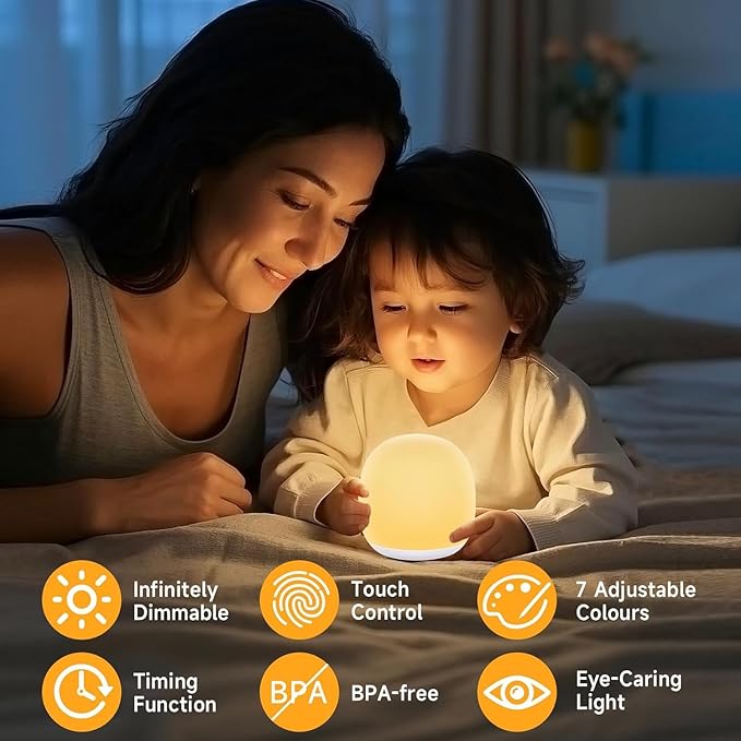 Night Light for Kids, Night Light for Baby Nursery, Color Changing&Dimmable - Image 3