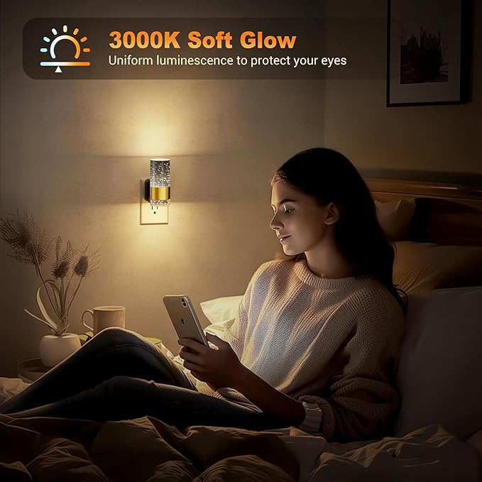 JandCase Night Lights Plug into Wall, 2 Pack Automatic LED Night Light - Image 5