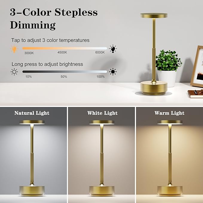 SAKRINGT Rechargeable Cordless Table Lamp - Image 2