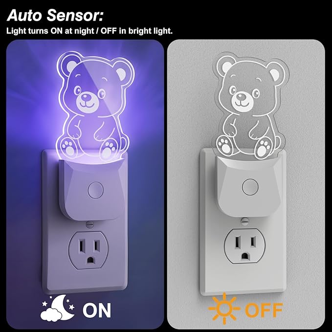 Cute Bear Night Light, RGB LED Night Lamp - Image 3