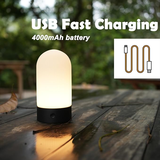Battery Operated Shower Lamp Waterproof, Small Portable Cordless Table Lamp - Image 6