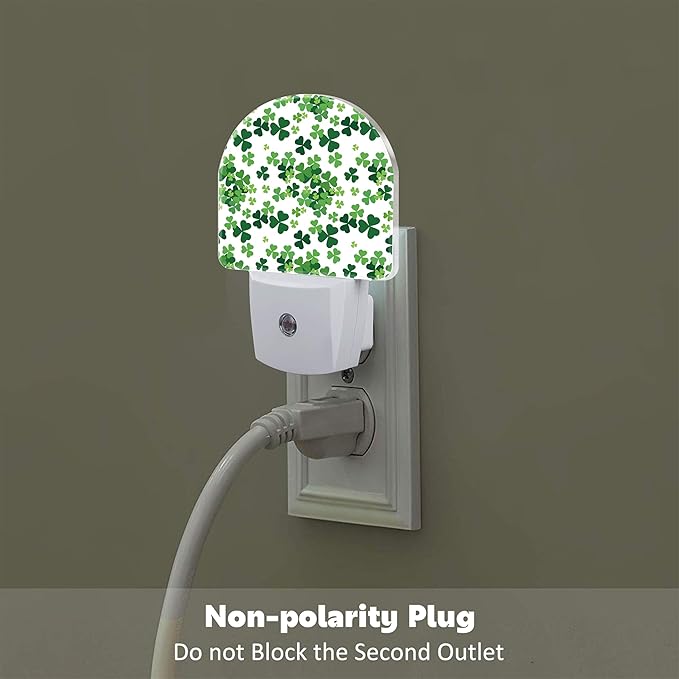 St Patrick's Day Shamrock Night Light Plug into Wall, 0.5w Energy Saving Sleep - Image 4