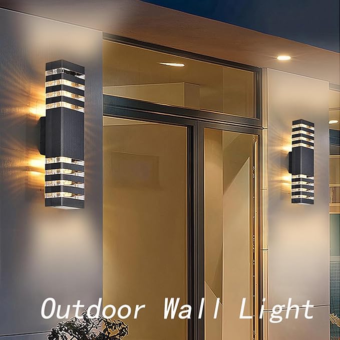 6Pack 18inch LED Square Up & Down Wall Lights, 24W Outdoor Wall Light 4000K Day - Image 2