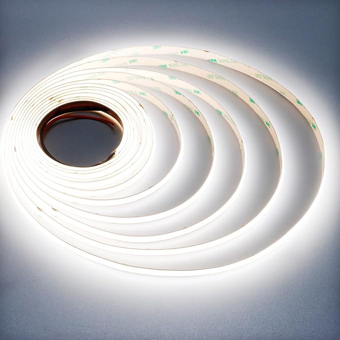 JOYLIT 24V COB LED Strip Lights 16.4ft 5000K Daylight White 550LM/FT Super by JOYLIT
