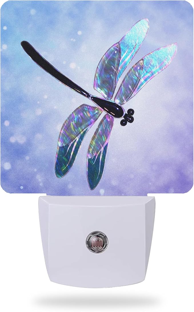 Dragonfly Night Light for Kids, Fantasy Dragonfly LED Night Light Plug into Wall by AOWULA