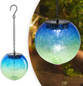 Hanging Solar Lights Outdoor Solar Lanterns Outdoor Decorative Cracked Glass by WonderSolar