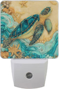 Sea Turtle Night Light Ocean Themed Plug in LED Nightlight Light Sensor Dusk to by Unknown