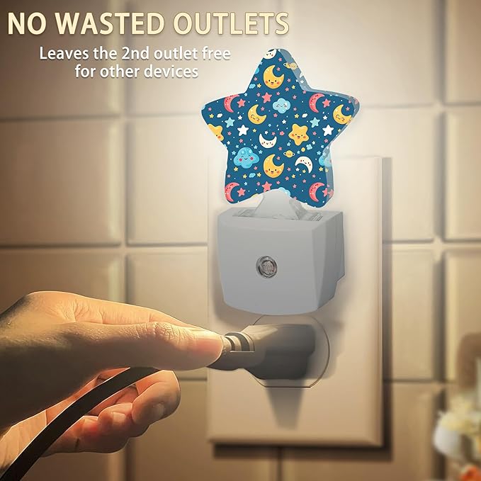 Cute Moon Stars Night Lights Plug into Wall - Image 2