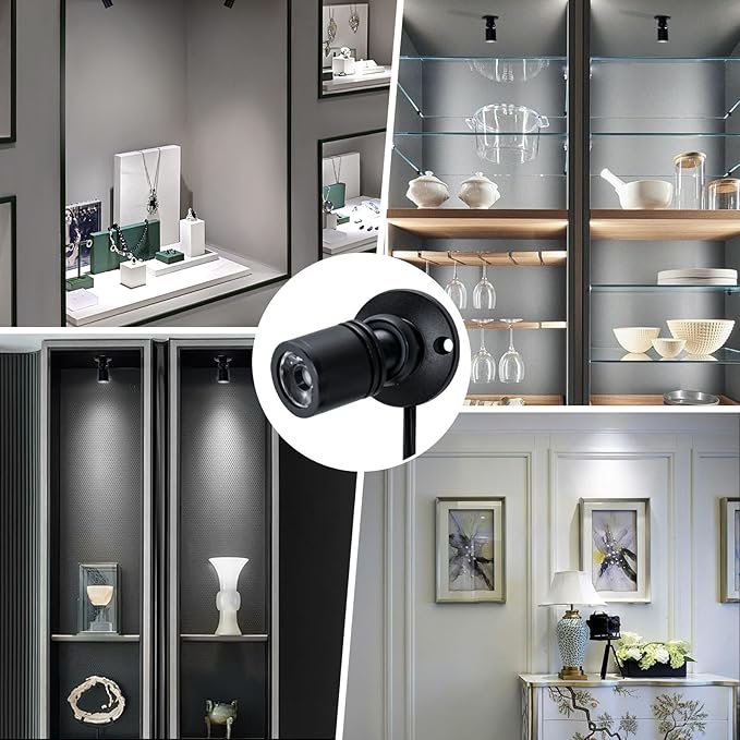 DEDC 6pcs Mini LED Spot Lights, 1W 5V 6000K Under Cabinet Lights, Mini - Image 3