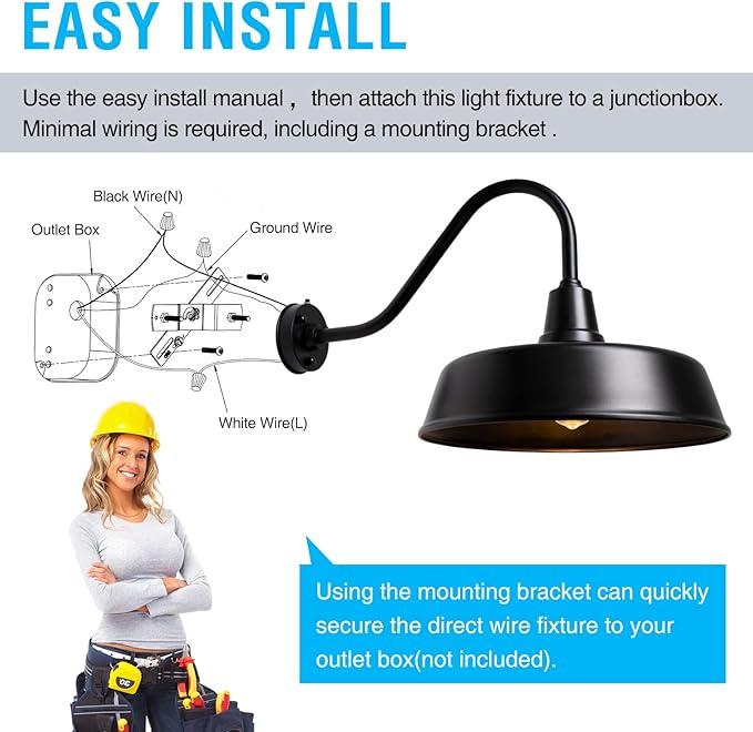 Outdoor Gooseneck Barn Light - Image 7