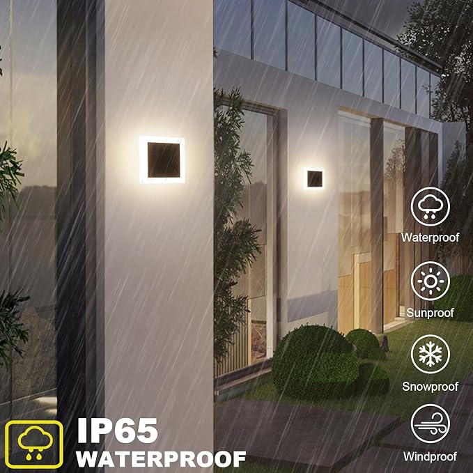 2 Packs LED Wall Light Outdoor Indoor Modern Wall Sconce Mini Sconce Outdoor - Image 3