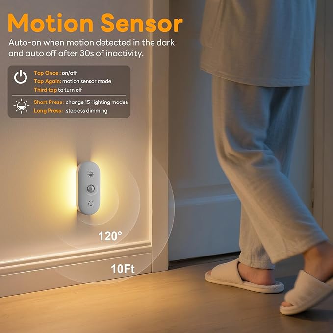 Motion Sensor Night Light Rechargeable: 90-Day Lasting Battery - Image 6