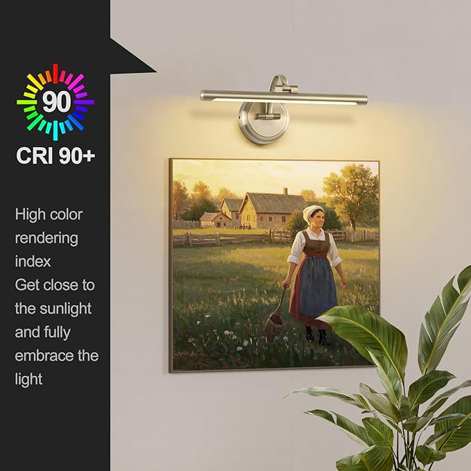 Antique Bronze Picture Light for Wall, Dimmable Painting Light, 16 Inch - Image 2