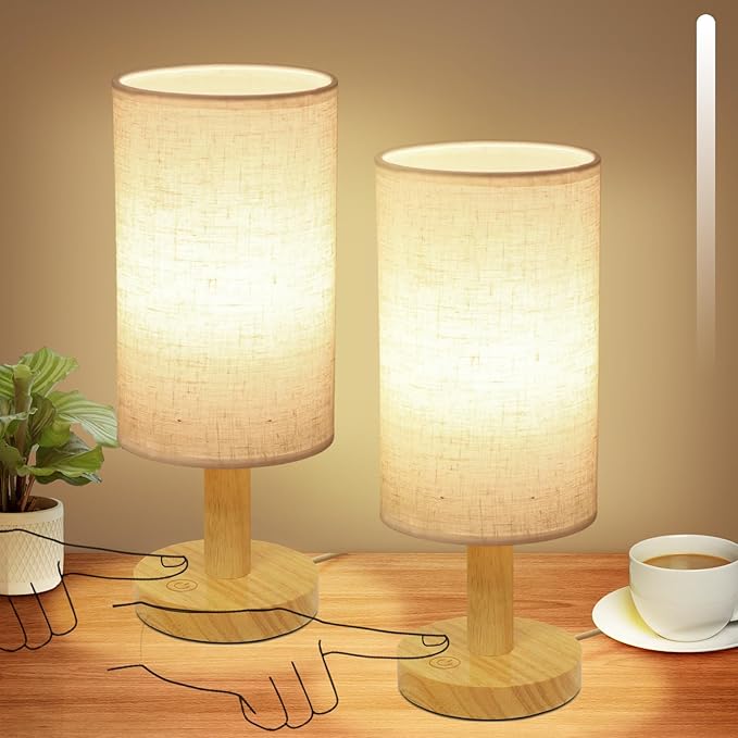 Small Touch Table Lamps Set of 2 by UCHENTON
