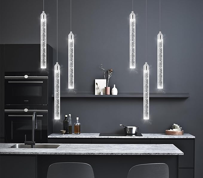 Mini Chandelier Crystal Pendant Lights Integrated LED Pendant Light Fixtures - Image 5