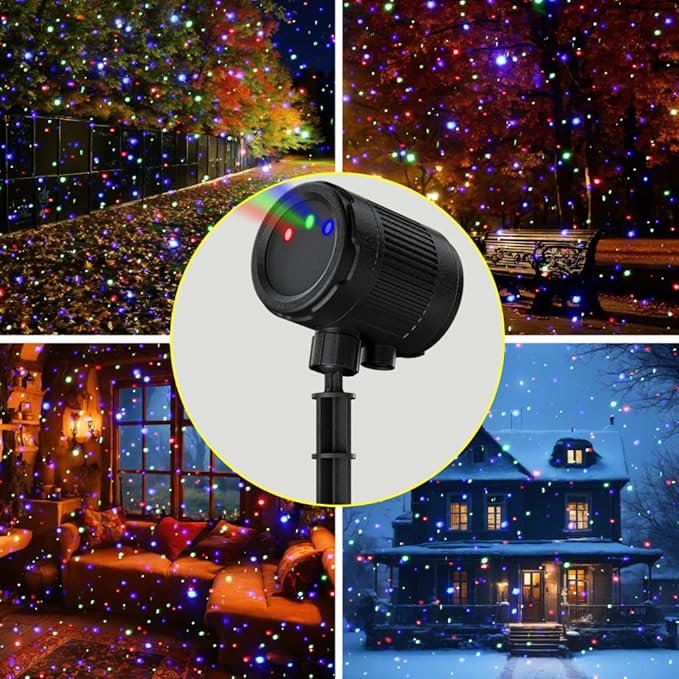 Laser Christmas Projector Lights Outdoor, 3 Color Laser Light Projector - Image 2