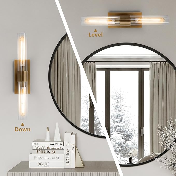 Gold 22.8" Sconces Wall Lighting, Bathroom Vanity Lights Fixtures - Image 8