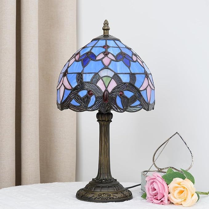 Tiffany Lamp Stained Glass lamp Small Bedside Table Lamps - Image 5