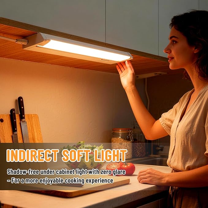 4 Pack 34" LED Under Cabinet Lighting Hardwired, 22W 1800LM 3CCT Adjustable - Image 2