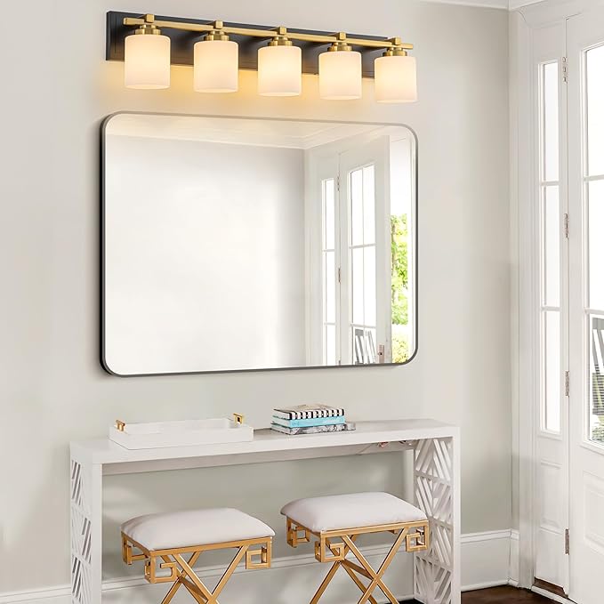 5 Light Modern Bathroom Light Fixtures Over Mirror, E26 Socket - Image 2