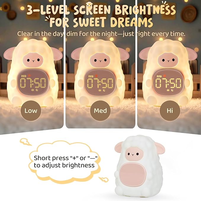 Sheep Alarm Clock with Night Light - Image 6