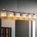 Vanity Lights 6-Light Modern Crystal Vanity Light Sand Black Bathroom Light by FDPBY