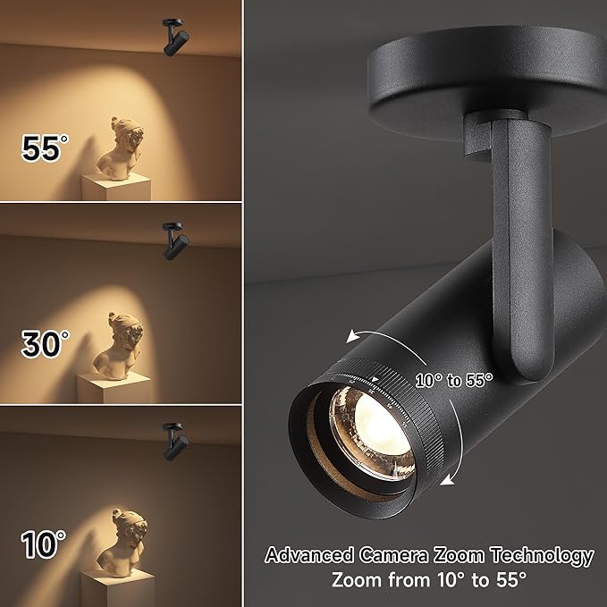 12W LED Dimmable Zoomable Ceiling Spotlight Indoor – Adjustable Wall Surface - Image 2