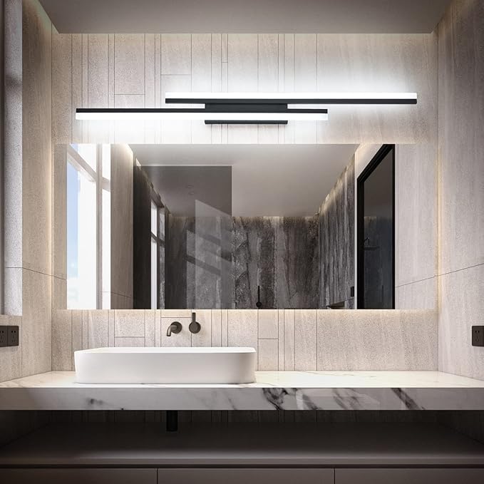 PRESDE 48 Inch LED Vanity Light Bar, Modern Black Bathroom Lighting Fixture - Image 3