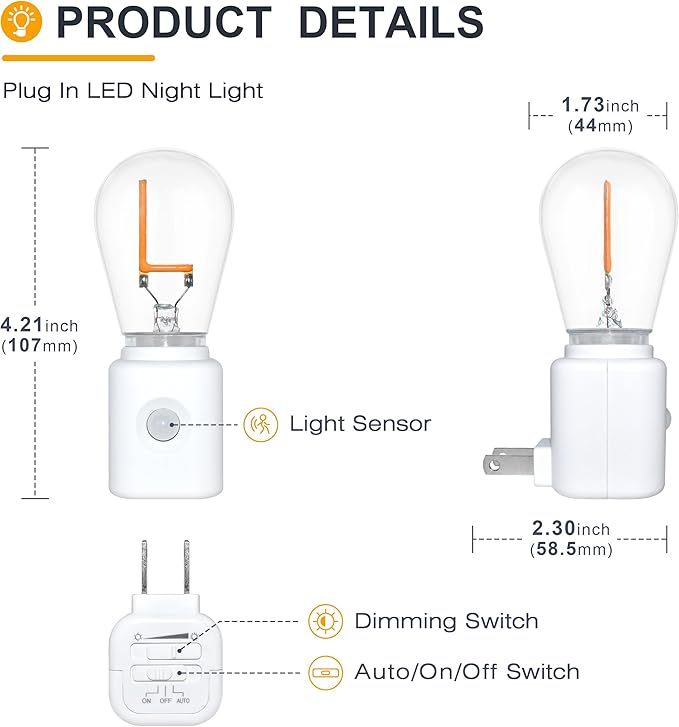 LED Night Light Plug in, Motion Sensor Night Light - Image 8