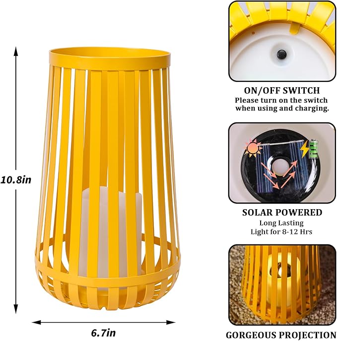 Afirst Solar Lanterns Outdoor, Candle Solar Lights Waterproof Decorative - Image 7
