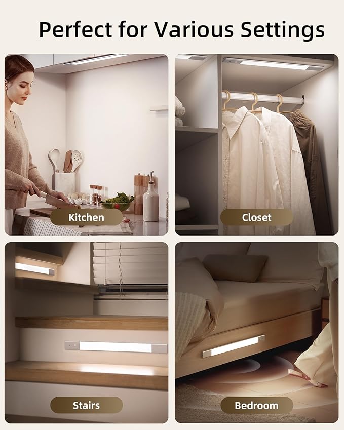 EZVALO Under Cabinet Lighting, Motion Sensor Closet Lights - Image 8
