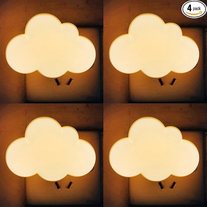 AUSAYE 4Pack LED Sensor Night Lights Plug Into Wall Lamp Cloud Night Light Cute by AUSAYE