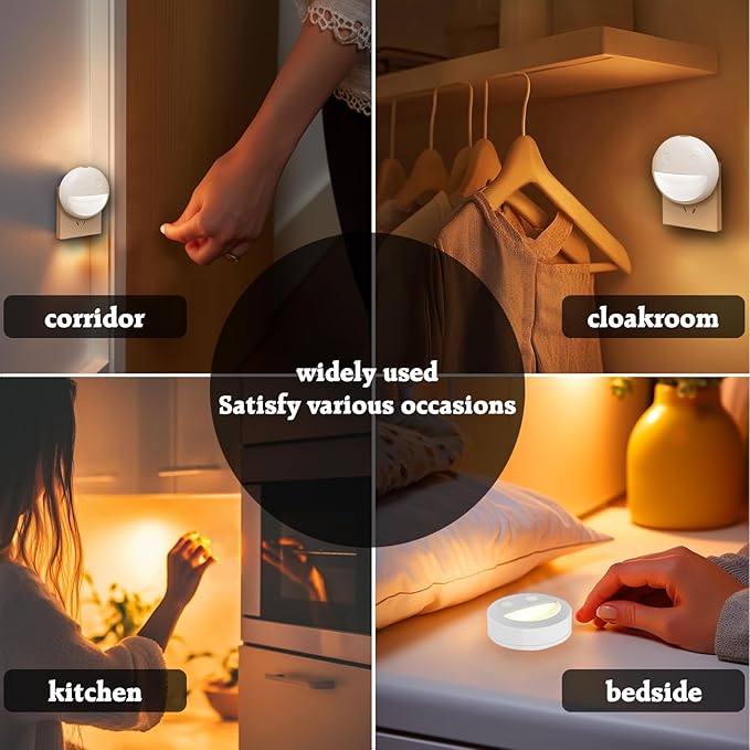 VAVOFO LED Night Light with Auto Sensor, 4 Pack, 2900-3200K Warm White - Image 2