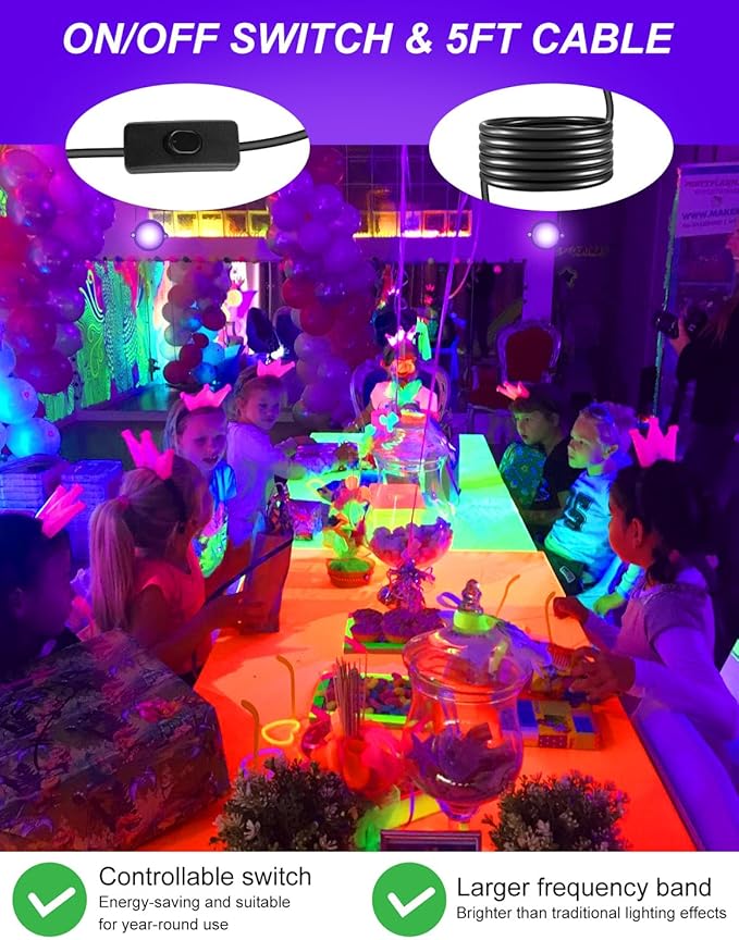 Halloween Outdoor Black Light Spotlight, LED Black Lights Waterproof Landscape - Image 7