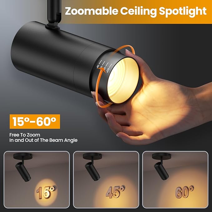 10W Zoomable 5-Color LED Ceiling Spotlight Directional Ceiling Light Indoor - Image 2
