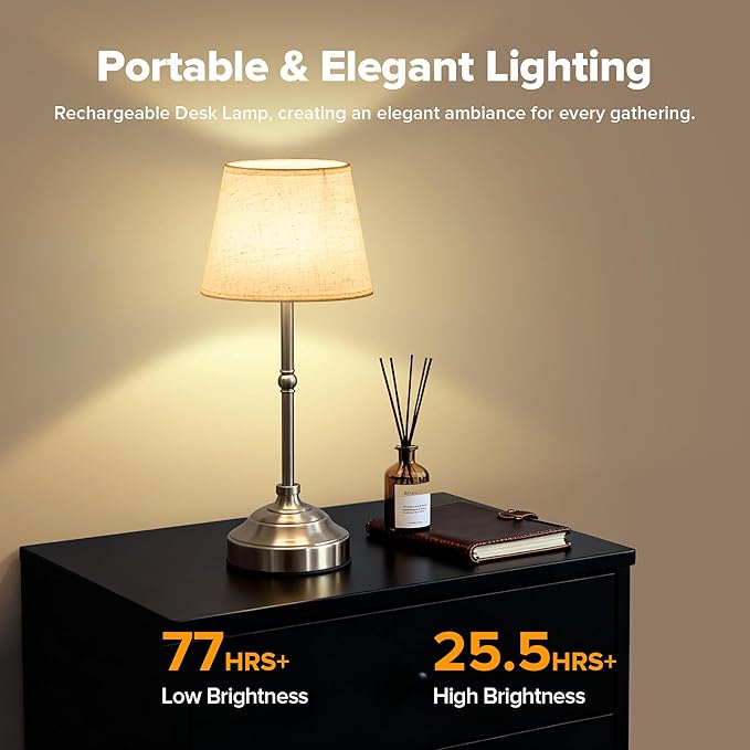 Cordless Table Lamp, Rechargeable Desk Lamp - Image 2