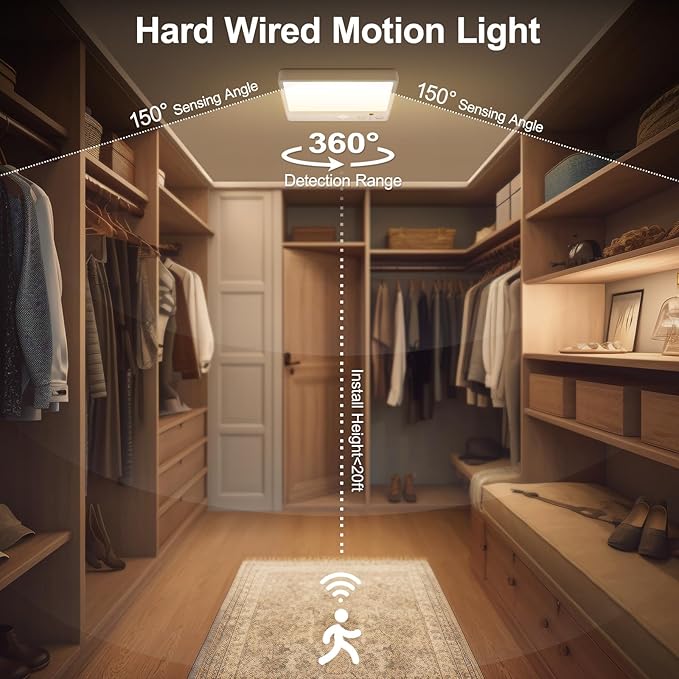 Motion Sensor Ceiling Light, 7000mAh Rechargeable Closet Light - Image 5