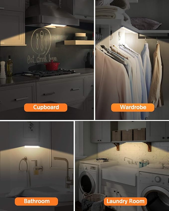 PRIORARE Motion Sensor Led Under Cabinet Lighting Wireless Cabinet Light - Image 8