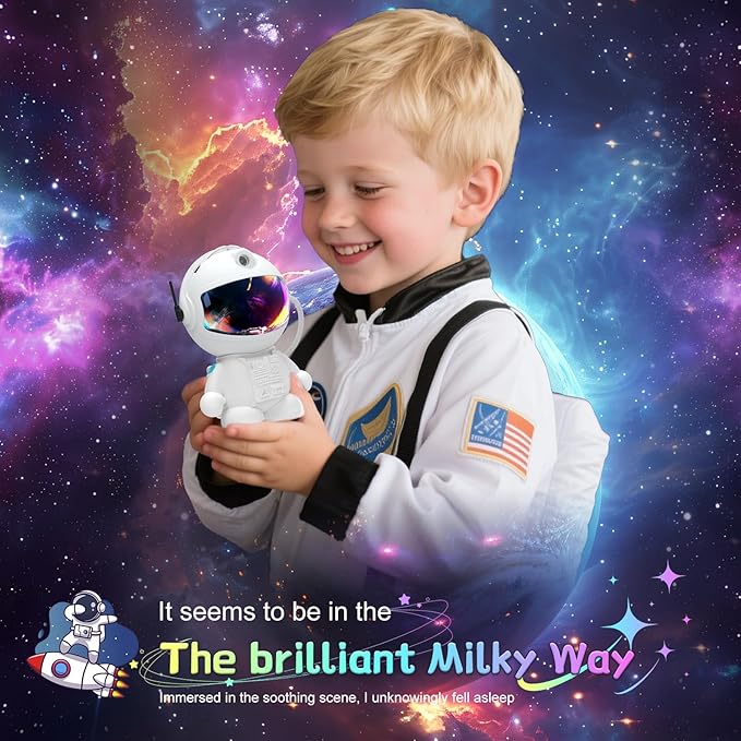 Space Galaxy Night Light Projector, Ultra-HD Astronaut Design, 12 Film Discs - Image 5