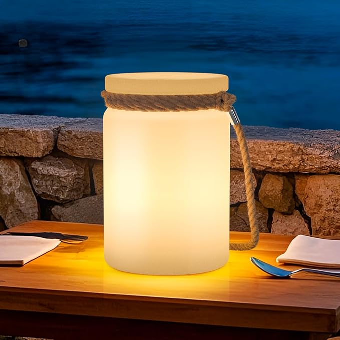 uuffoo LED Lamp Lantern Table Lamp Cordless Shower Lamp IP44 RGB and Warm White by UUFFOO