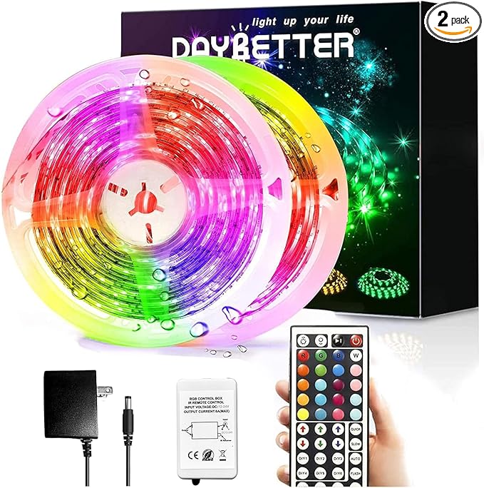 DAYBETTER Led Strip Lights Waterproof, 32.8ft Led Tape Lights Color Changing by DAYBETTER