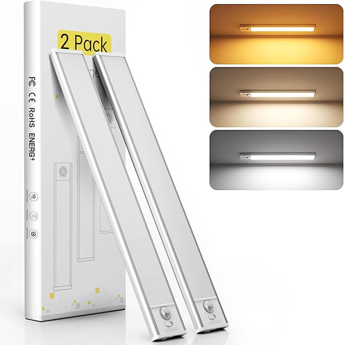 Under Cabinet Lights, Motion Sensor Magnetic LED Light, 12 inch 1500mAh by Hyrion