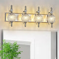 Modern Crystal Bathroom Vanity Lights Fixtures Over Mirror Brushed Nickel by LBSQJ