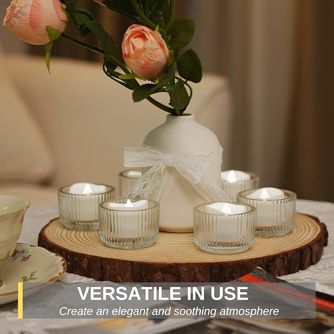 Homemory 48-Pack Cool White Novelty Flickering Flameless Tea Lights, 200+Hours - Image 9