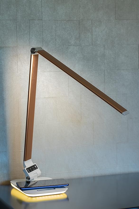 Desk Lamp with RGB Accent Light Wireless Charger USB Port Dimmable Light - Image 5