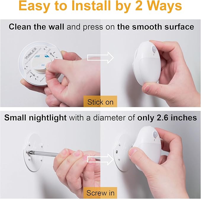 2 Pack Toliet Lights, 2.6" Small Motion Sensor Battery Night Light, Dimmable - Image 7