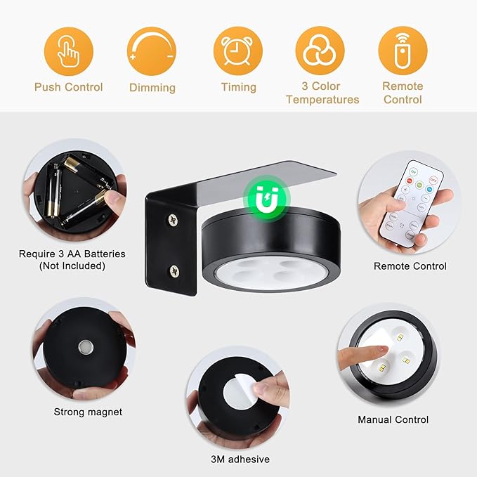 4-Pack Picture Light Battery Operated - Image 3